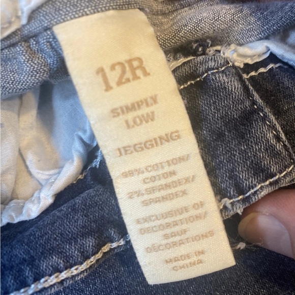 Justice  Premium Jean Girls Simply Low Blue Denim Size 12R Jegging - Picture 15 of 16